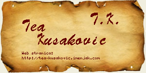 Tea Kušaković vizit kartica